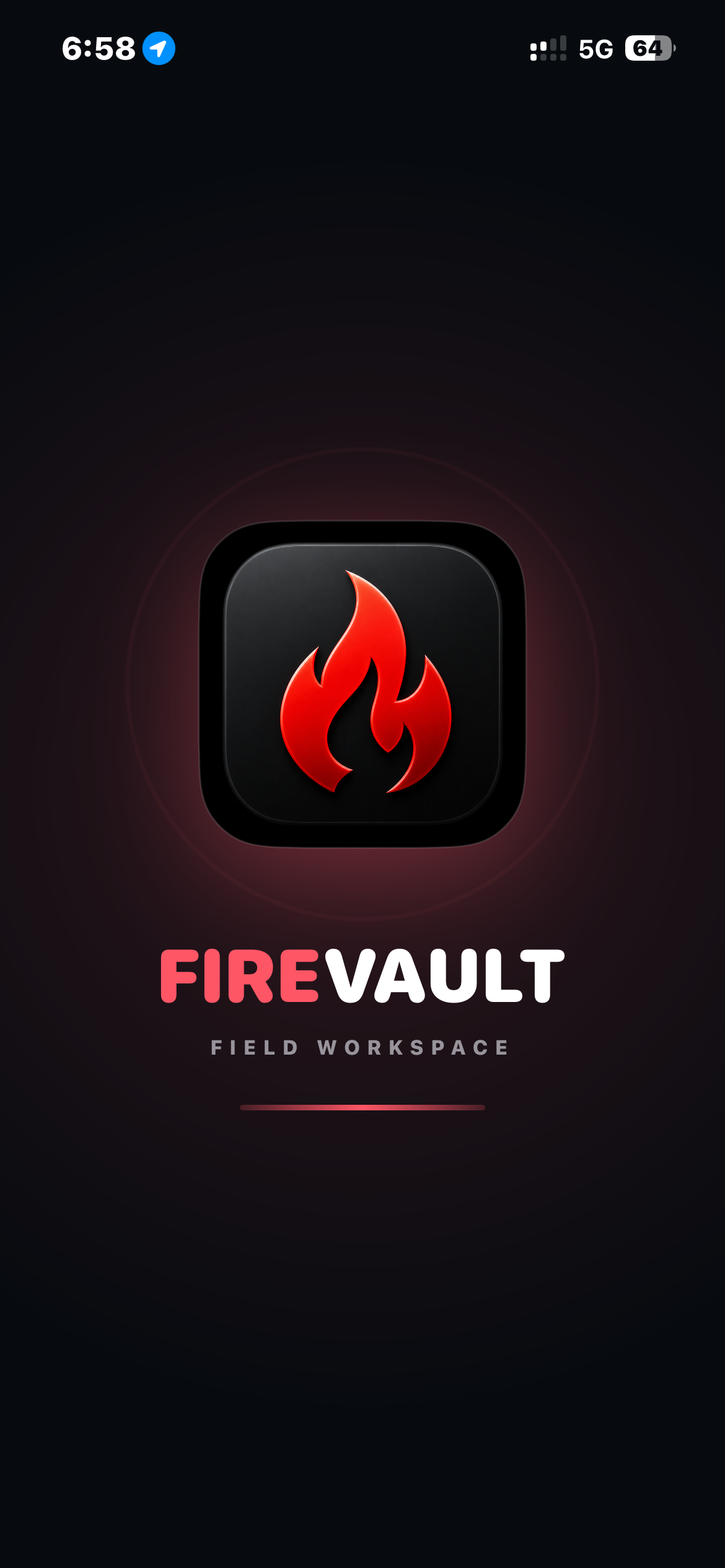 FireVault launch screen