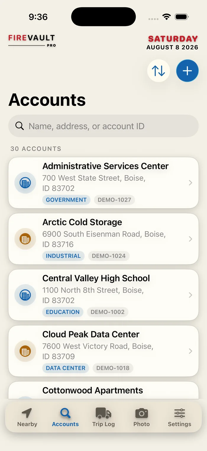 Accounts directory